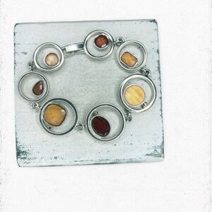 5018u. Yellow Lia Sophia Bracelet Pewtertone